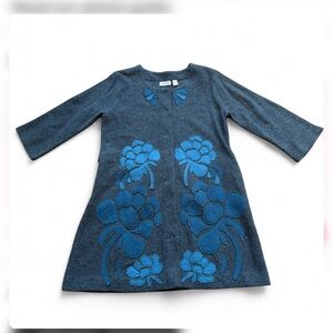 Anthropologie Ruby 24 Women’s Merino Wool Gray Long Jacket – Size Large